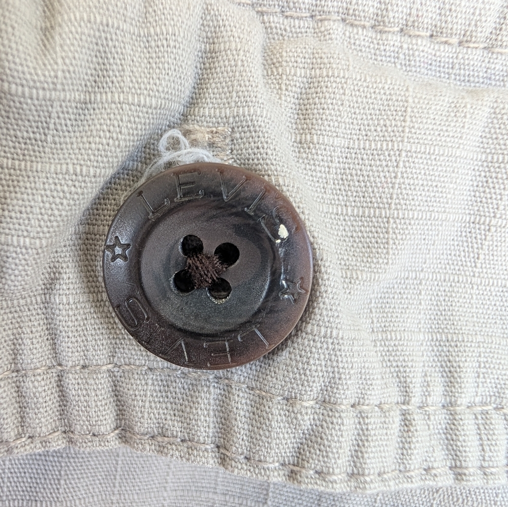 Levis Tan Khaki Sherpa Lined Shirt Utility Jacket Size Large - Picture 10 of 12